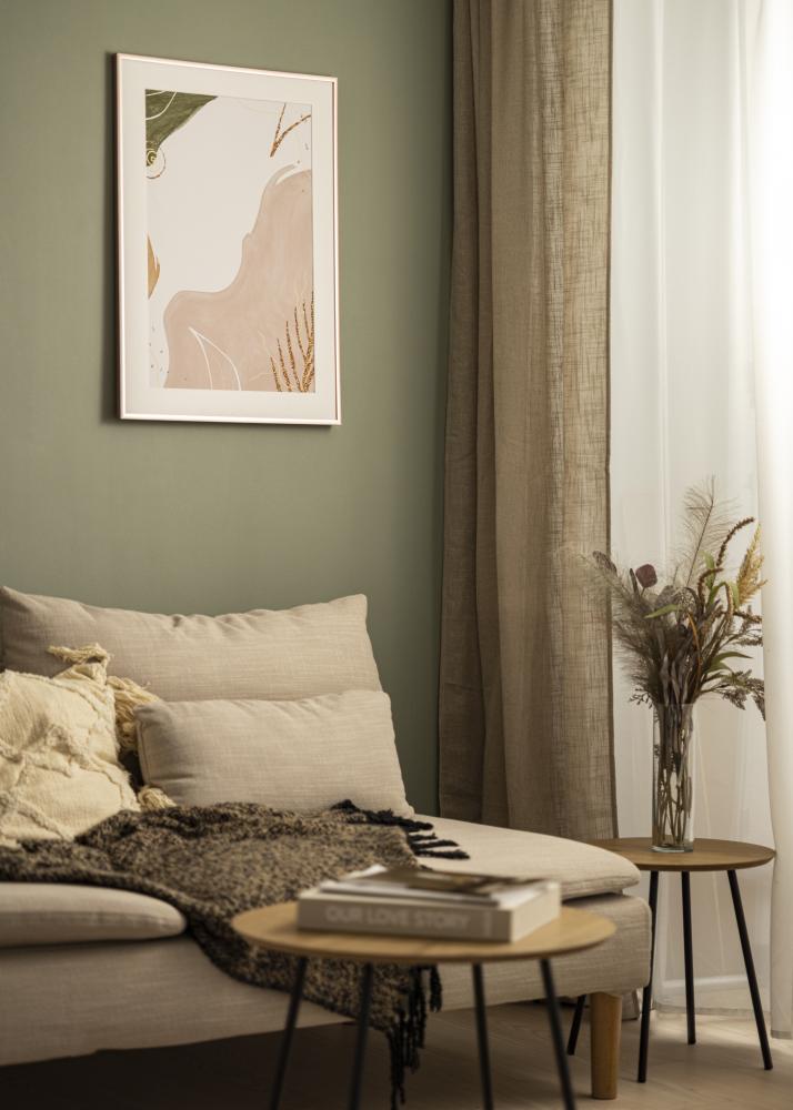 Cornice Scandi Oro rosa 70x100 cm - Passe-partout Bianco 24x36 inches