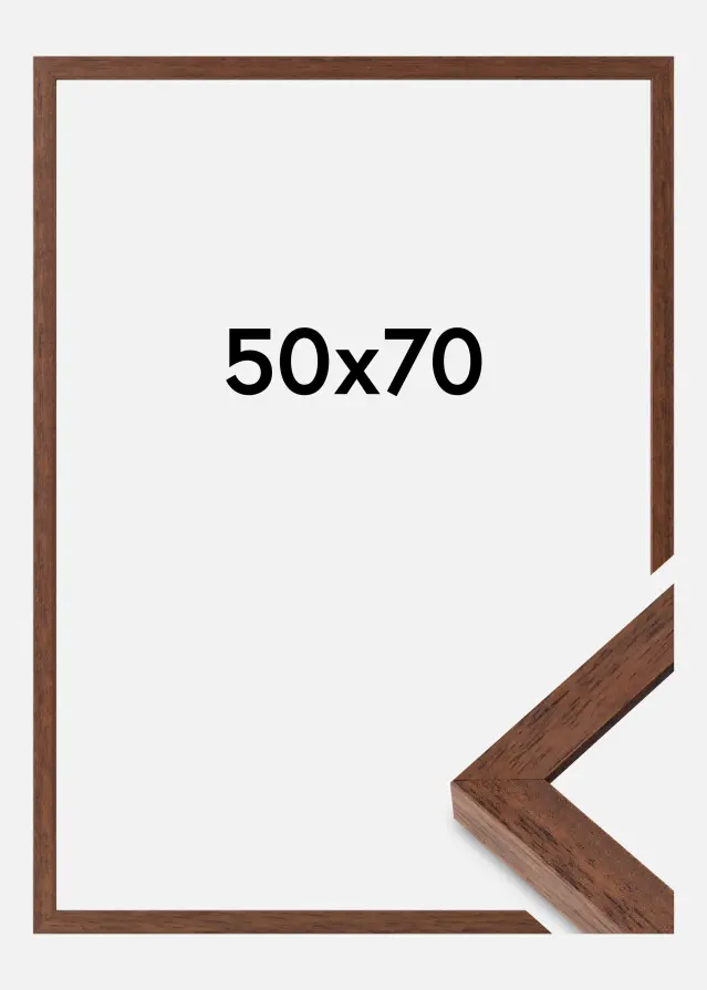 Cornice Hermes Vetro Acrilico Teak 50x70 cm