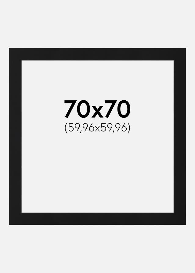 Passe-partout Nero Standard (Bordo interno bianco) 70x70 cm (59,96x59,96)