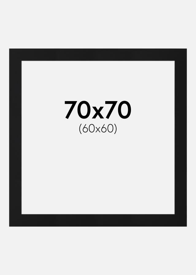 Passe-partout Nero Standard (Bordo interno bianco) 70x70 cm (60x60)