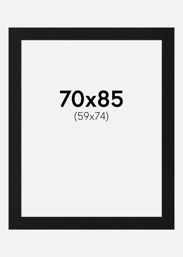 Passe-partout Nero Standard (Bordo interno bianco) 70x85 cm (59x74)