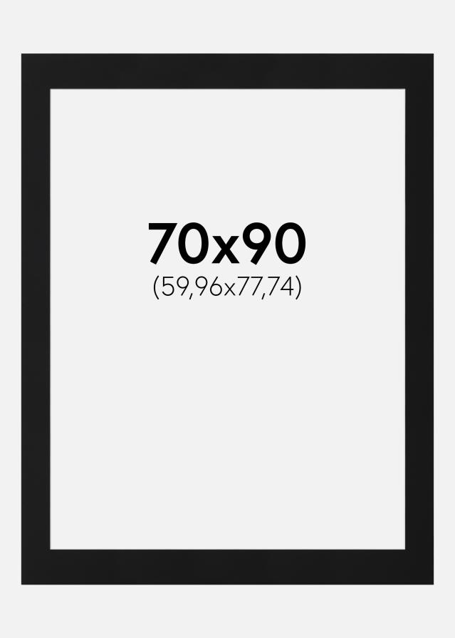 Passe-partout Nero Standard (Bordo interno bianco) 70x90 cm (59,96x77,74)