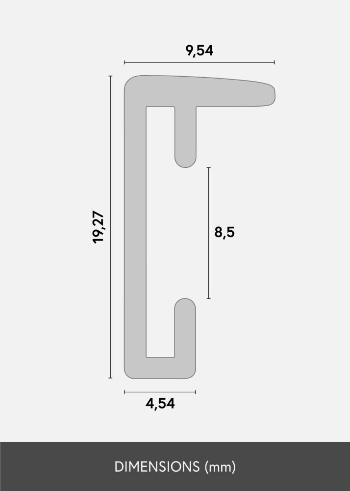 Cornice Neptune Vetro Acrilico White Oak 50x70 cm