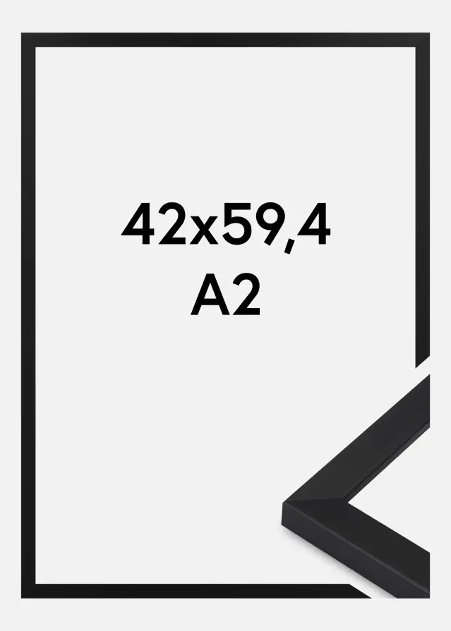 Cornice Oban Vetro acrilico Nero 42x59,4 cm (A2)