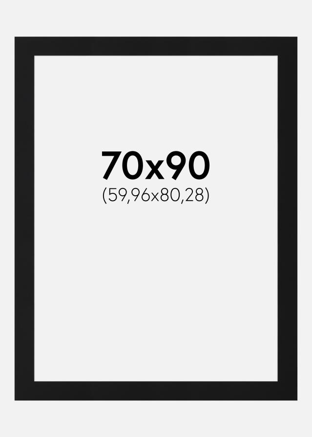 Passe-partout Nero Standard (Bordo interno bianco) 70x90 cm (59,96x80,28)