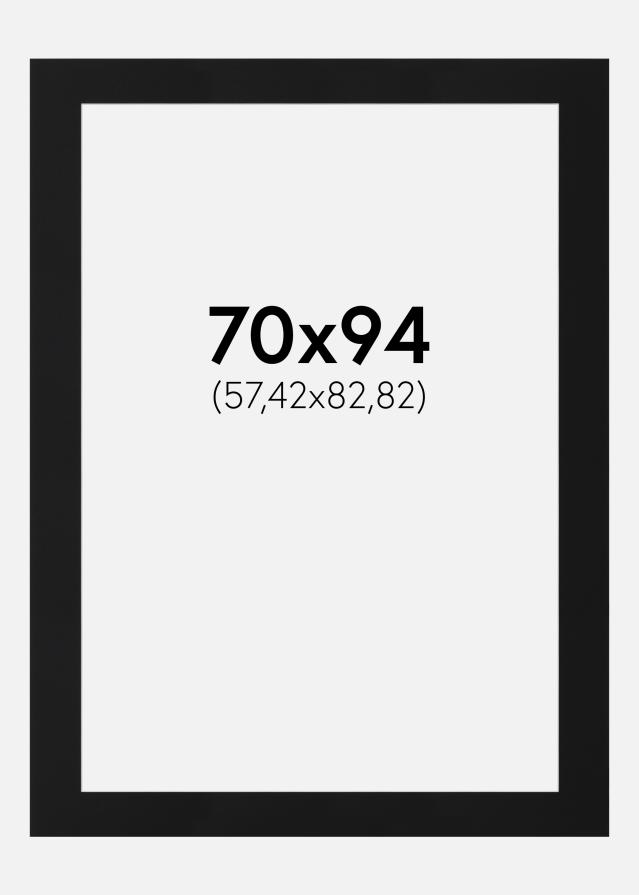 Passe-partout Nero Standard (Bordo interno bianco) 70x94 cm (57,42x82,82)
