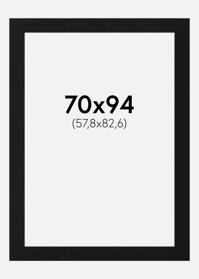 Passe-partout Nero Standard (Bordo interno bianco) 70x94 cm (57,8x82,6)