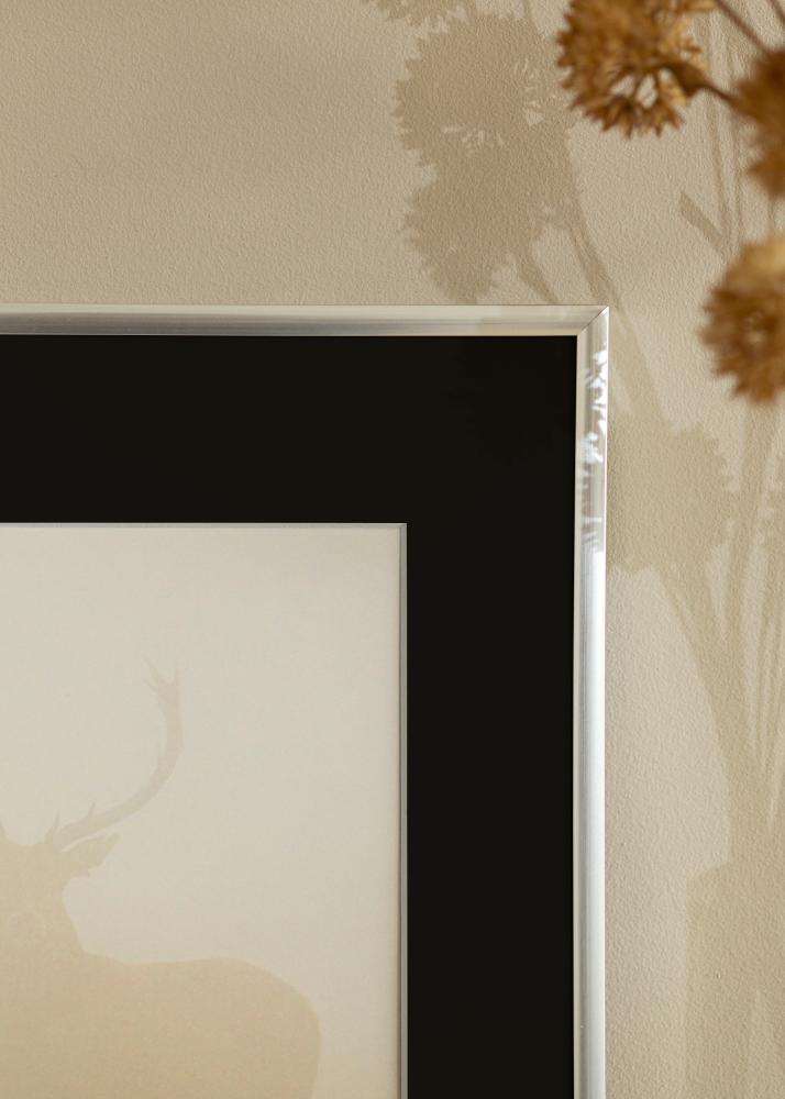 Cornice New Lifestyle Argento 30x40 cm - Passe-partout Nero 18x27 cm