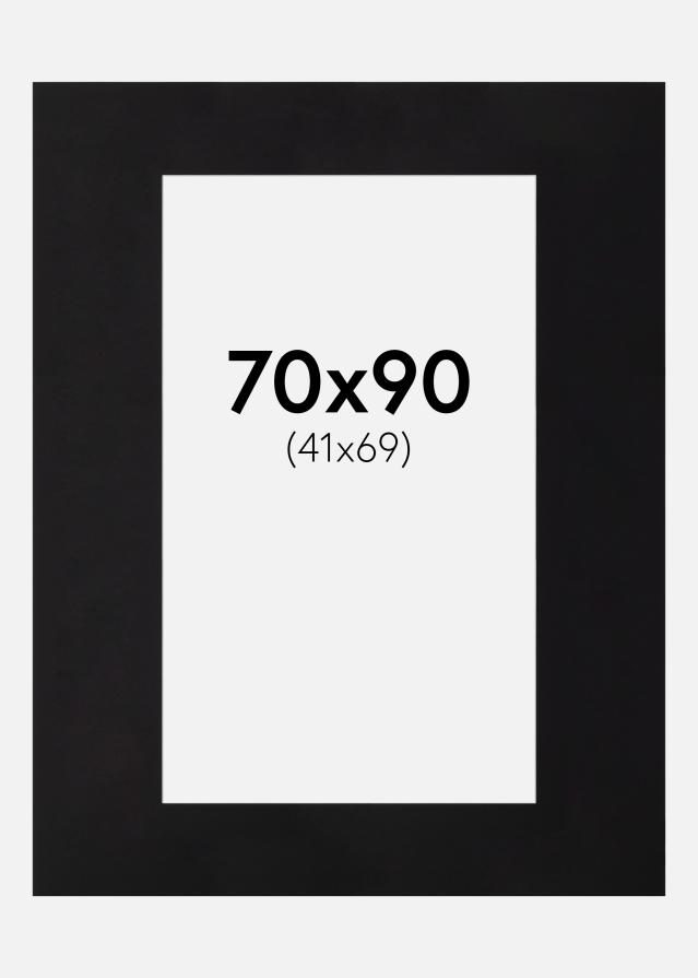 Passe-partout Nero Standard (Bordo interno bianco) 50x80 (41x69)