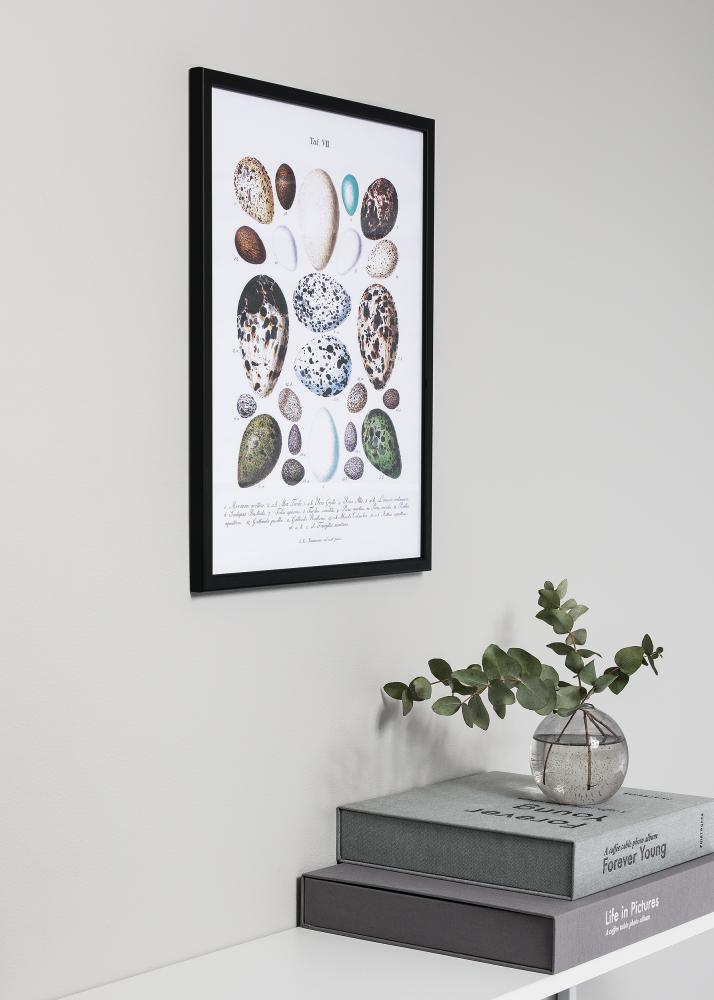 Cornice Slim Opaco Vetro antiriflesso Nero 13x13 cm