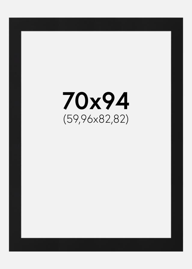 Passe-partout Nero Standard (Bordo interno bianco) 70x94 cm (59,96x82,82)