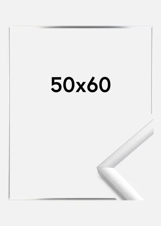 Cornice New Lifestyle Vetro acrilico Argento 50x60 cm