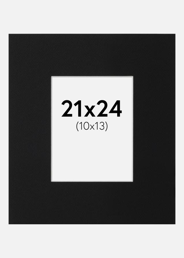 Passe-partout Nero Standard (Bordo interno bianco) 21x24 cm (10x13)