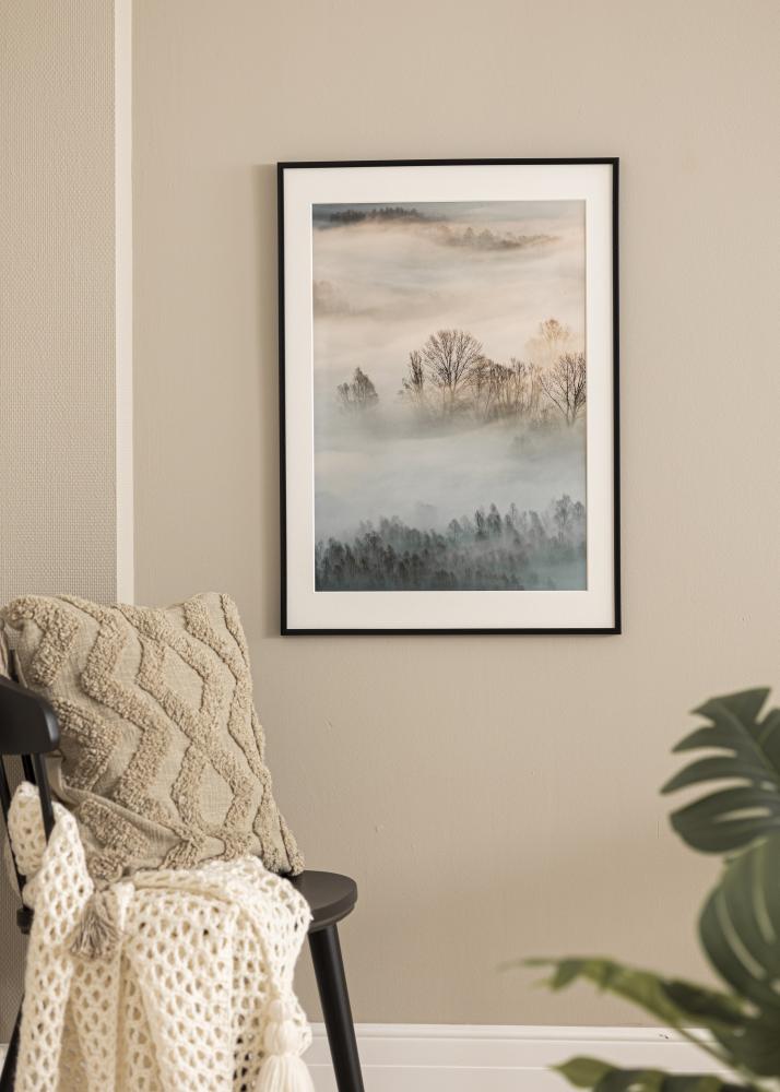 Cornice New Lifestyle Vetro acrilico Nero opaco 60x90 cm