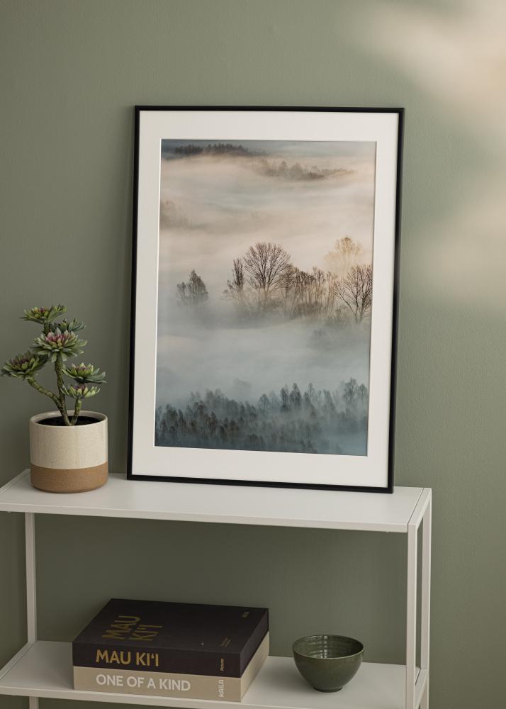 Cornice New Lifestyle Vetro acrilico Nero opaco 60x90 cm