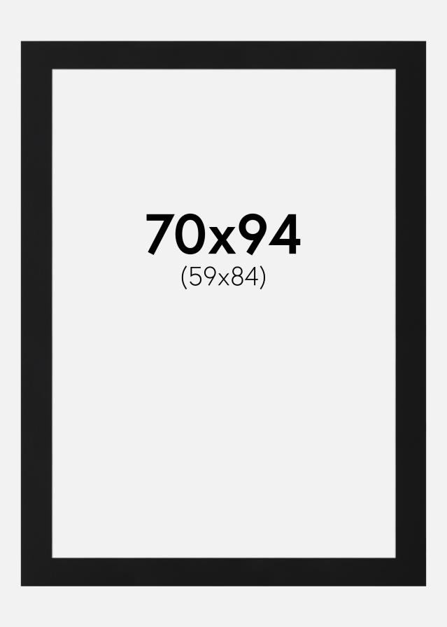 Passe-partout Nero Standard (Bordo interno bianco) 70x94 cm (59x84)