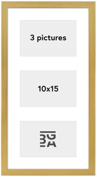 Edsbyn Cornici multiple XVI Oro - 3 Immagini (10x15 cm)