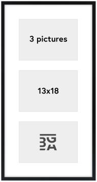 Edsbyn Cornici multiple IX Nero - 3 Immagini (13x18 cm)