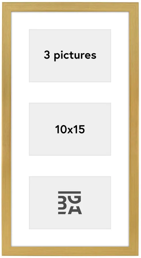 Edsbyn Cornici multiple XVI Oro - 3 Immagini (10x15 cm)