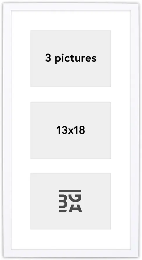 Edsbyn Cornici multiple X Bianco - 3 Immagini (13x18 cm)