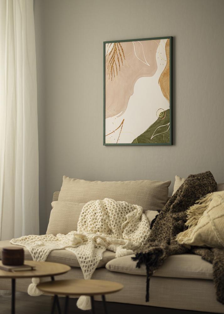 Cornice E-Line Verde 70x100 cm - Passe-partout Bianco 24x36 inches