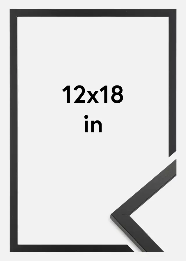 Cornice Trendy Vetro Acrilico Nero 12x18 inches (30,48x45,72 cm)