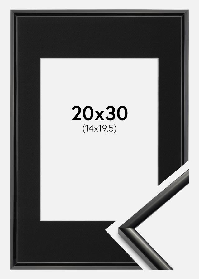 Cornice New Lifestyle Nero 20x30 cm - Passe-partout Nero 15x21 cm (A5)