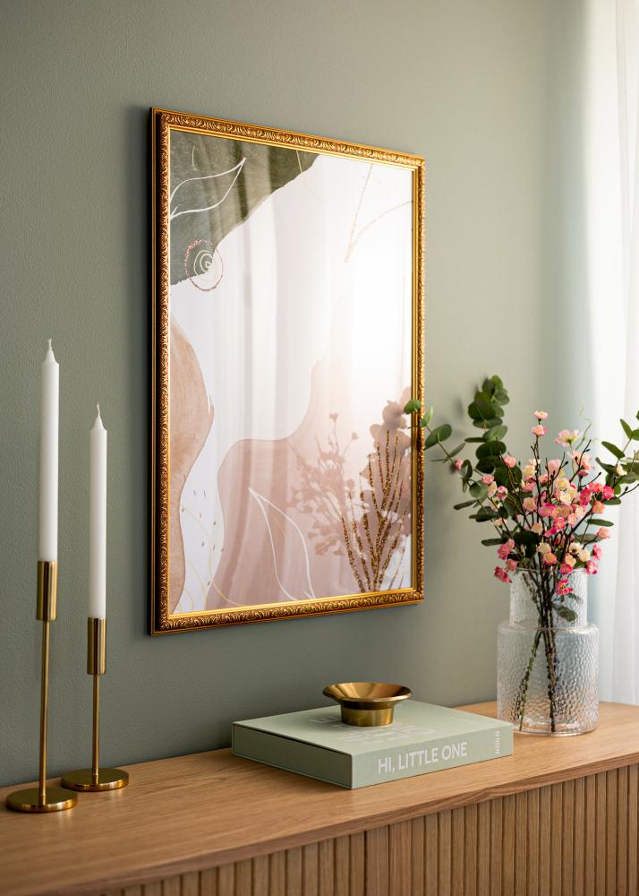 Cornice Swirl Vetro Acrilico Oro 20x30 cm