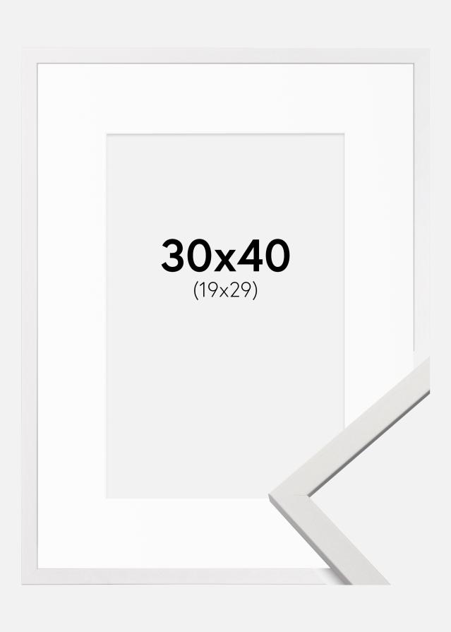 Cornice Edsbyn Bianco 30x40 cm - Passe-partout Bianco 20x30 cm