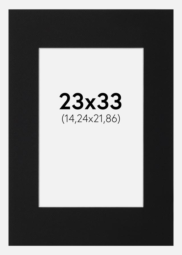 Passe-partout Nero Standard (Bordo interno bianco) 23x33 cm (14,24x21,86)