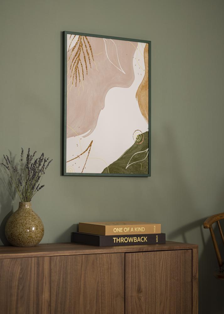 Cornice E-Line Verde 70x100 cm - Passe-partout Bianco 24x36 inches