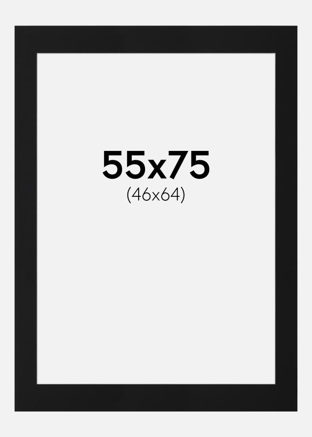 Passe-partout Nero Standard (Bordo interno bianco) 55x75 cm (46x64)