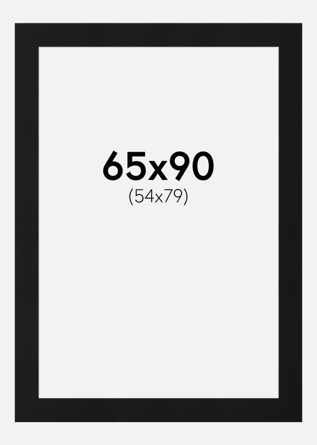 Passe-partout Nero Standard (Bordo interno bianco) 65x90 cm (54x79)