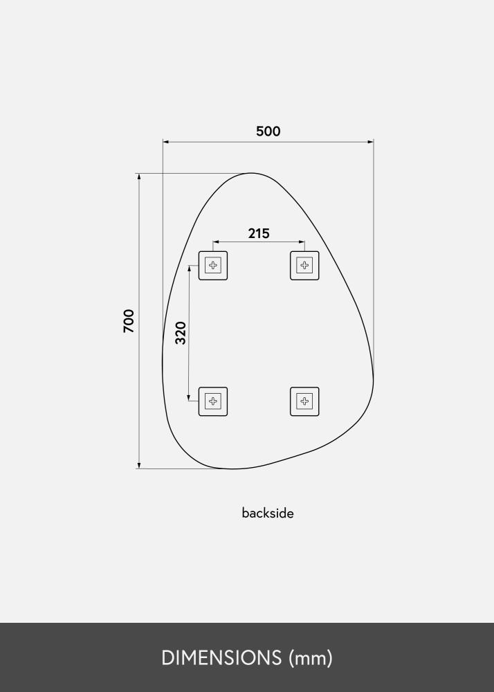KAILA Specchio Shape I 50x70 cm