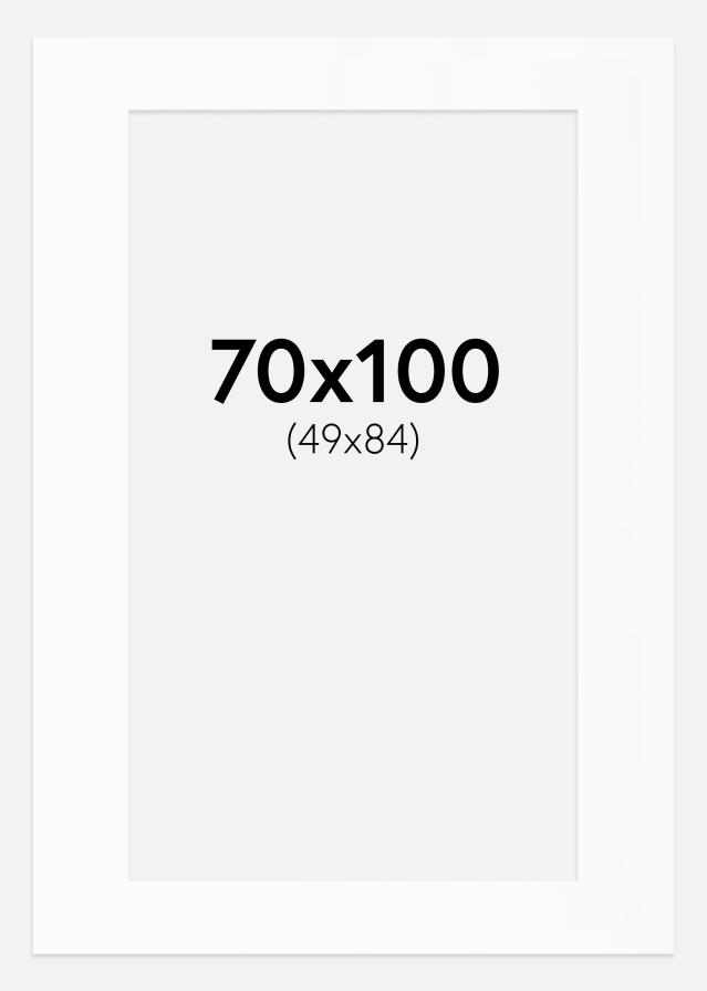 Passe-partout Bianco Standard (Bordo interno bianco) 70x100 cm (49x84)
