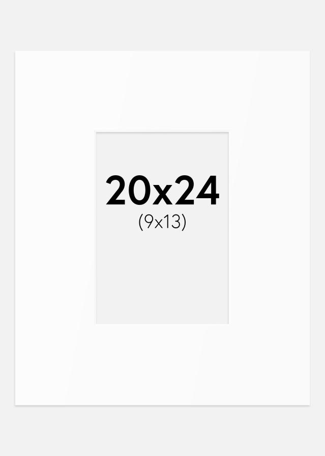 Passe-partout Bianco Standard (Bordo interno bianco) 20x24 cm (9x13)