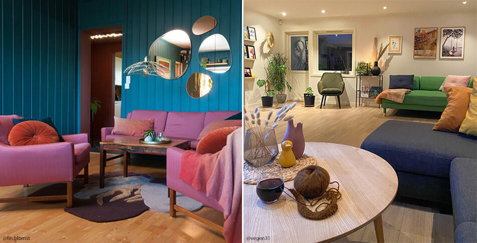 Arredamento soggiorno - colorato e vivace