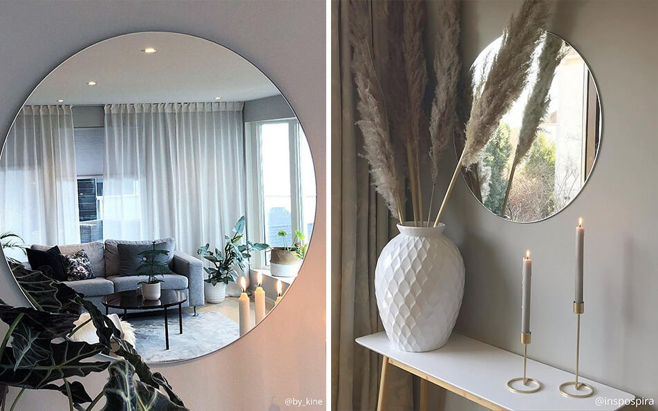 Specchi rotondi - riflesso di luce