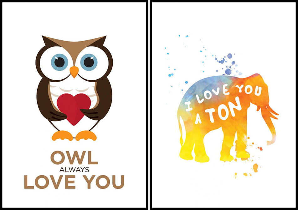 Poster con animali - poster con testo