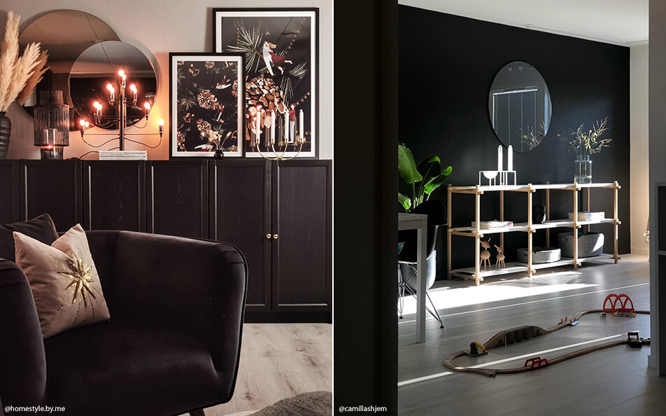 Arredamento soggiorno - scuro e accogliente