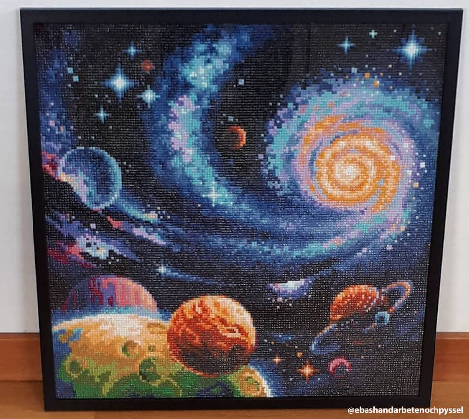 Dipinto di diamanti incorniciato