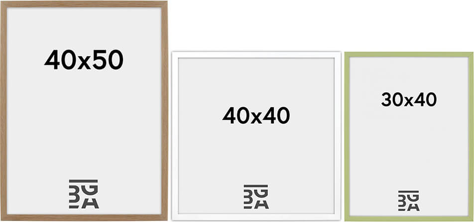 Cornice in quercia, cornice bianca, cornice verde