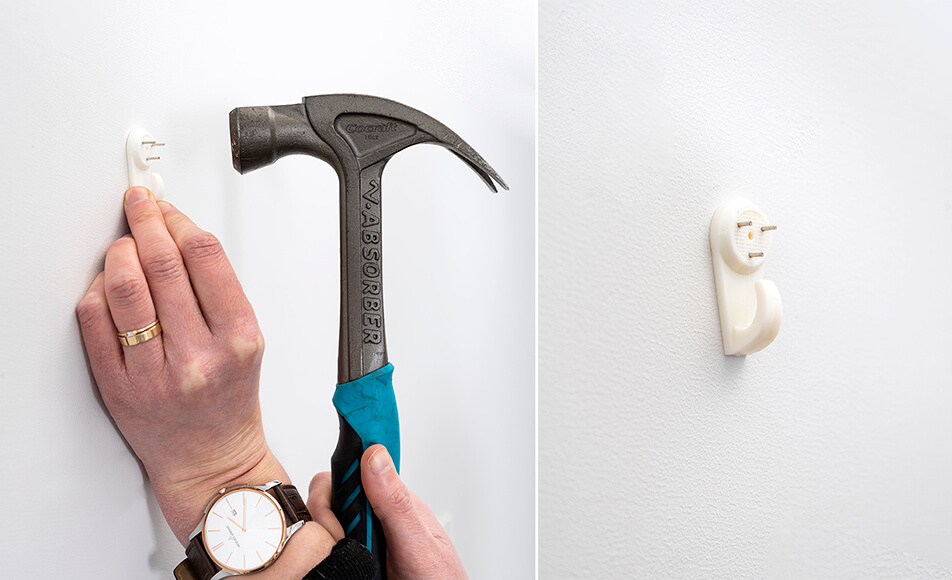 Gancio per quadri per parete in cemento