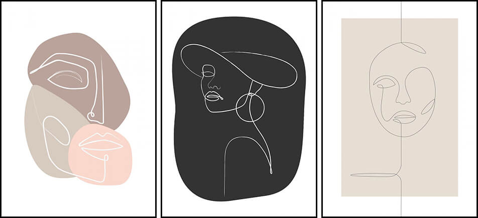 Poster con motivi grafici