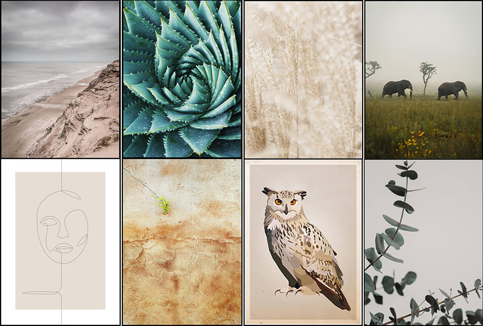 Poster in colori naturali - arredamento naturale