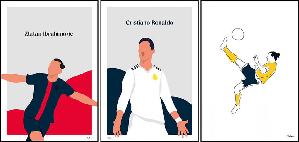 Poster di Zlatan e Ronaldo