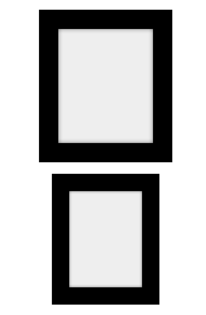 Parete di quadri con 2 immagini